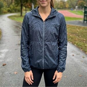 KYODAN OUTDOOR Navy Blue Hooded Active Jacket Lightweight Windbreaker Hiking Run